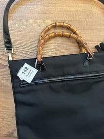 Gucci Nylon & Bamboo Handle Bag