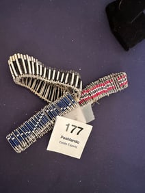 Trio of Vintage Beaded Safety Pin Stretch Bracelets