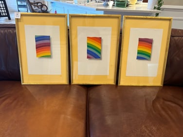 oward, Rainbow Abstraction (Triptych), Limited Edition Serigraphs (3 Works)