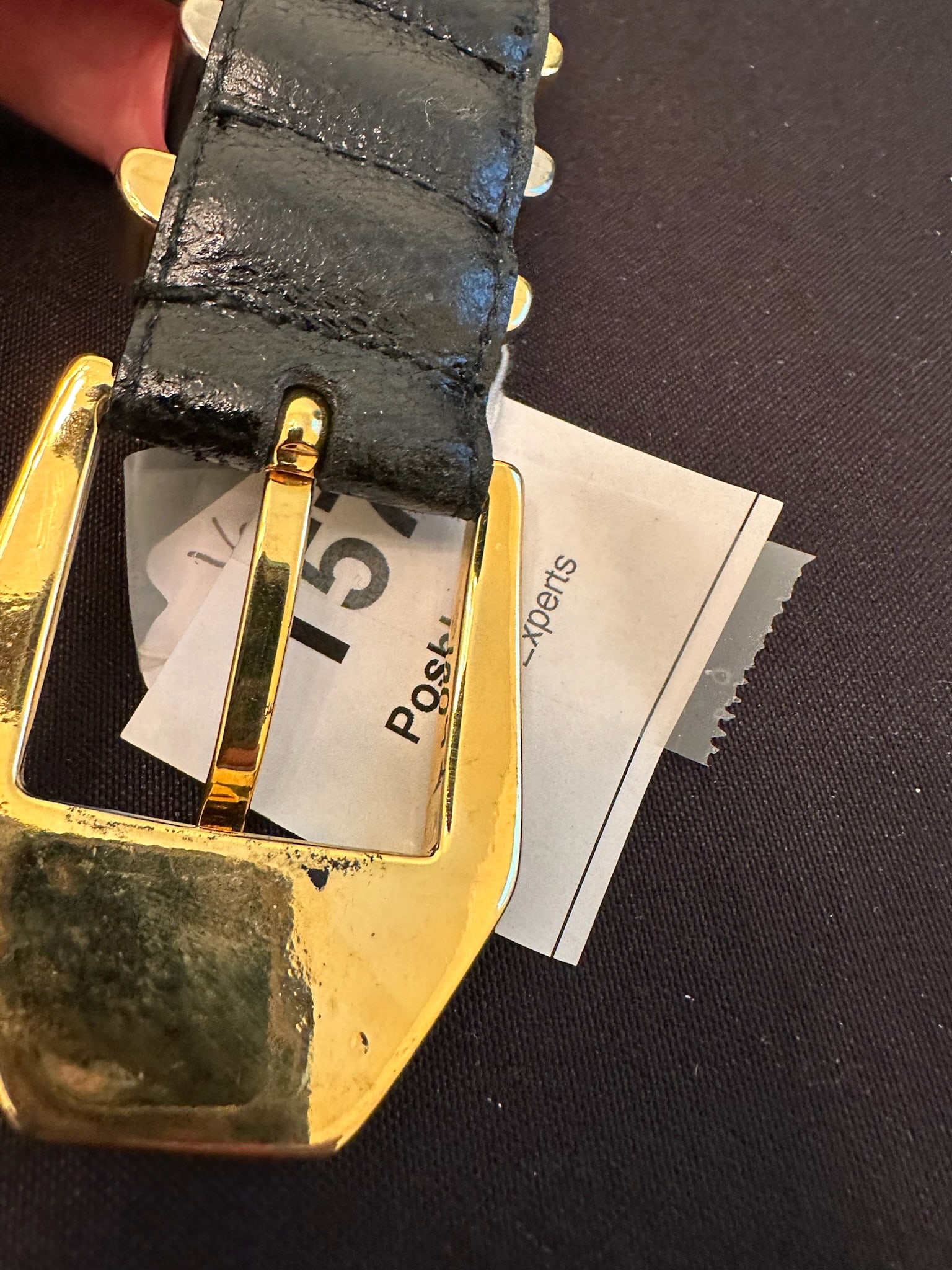 Gianni Versace Black Leather Belt with Multi-Tone Hardware (Size 75) (1 of 5)