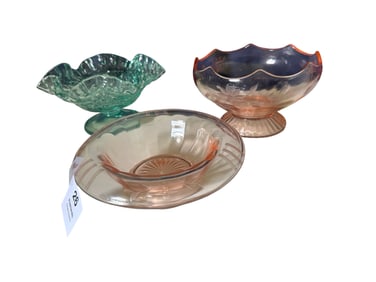 Depression Glass & Vintage Pressed Glass Bowls