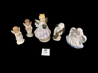 Lefton Lot of 5 Vintage Angel Figurines – Home Interiors & Oth Figurines –