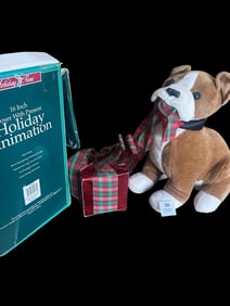 Holiday Time Animated Plush Boxer with Present