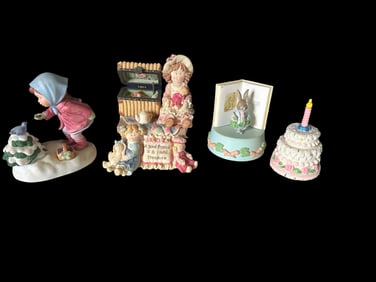 Collection of Porcelain & Resin Figurines (4)
