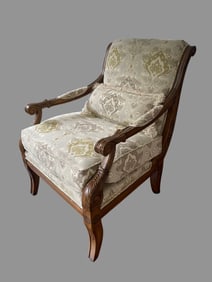 Henredon Carved Wood Armchair