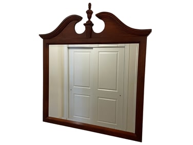 Mahogany Mirror with Broken Pediment and Finial