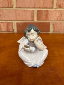 Lladro #5723 ‘Heavenly Chimes’ Angel with Bell Porcelain Figurine