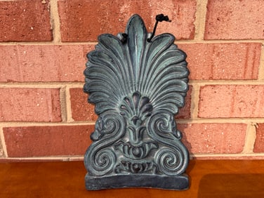 Onyx Sculptural Wall Relief Plaques Featuring Stylized Olympia and Acanthus Designs