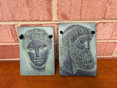 Relief Plaques Featuring Zeus and Hygeia with Historical Notes