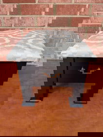 Upholstered Stool with Hidden Storage Compartment