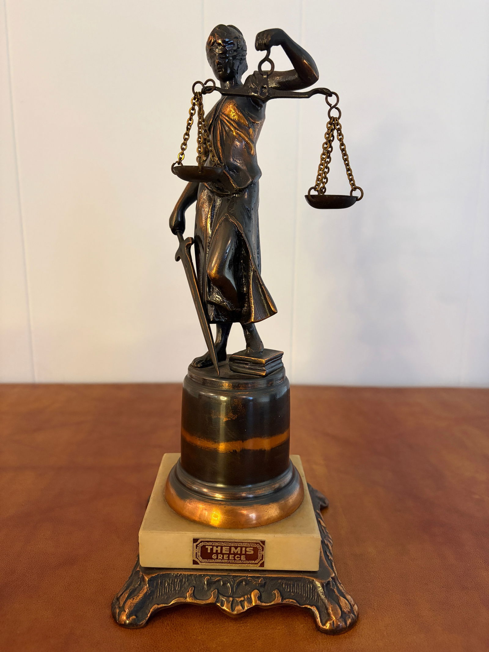 Themis Greek Roman Blind Justice Law Goddess Statue on Pedestal (1 of 20)