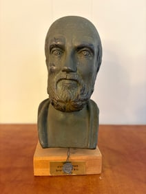 Bronze-Colored Bust of Hippocrates