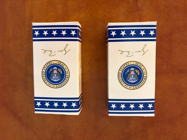 George W. Bush Presidential Seal Candy Items - Includes M&M's Boxes, Whitman Chocolates Tin, and Alt