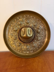 Antique Silver-Plated Brass Souvenir Sombrero Hat from Mexico