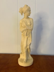 Standing Alabaster and Resin Sculpture of a Greek Goddess