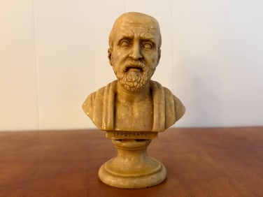 Hippocrates of Kos Alabaster Bust Sculpture
