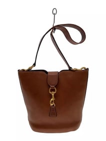 Gucci Chestnut Brown Leather Jackie Bucket Bag with Removable Strap