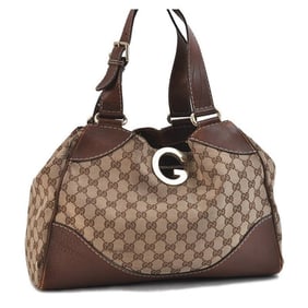Gucci 'Charlotte' brown Guccissima XL satchel w chrome G