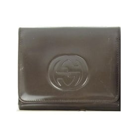 Gucci Brown Patent Leather Vintage Wallet