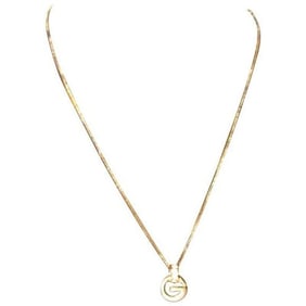 Givenchy Gold G Charm on an 18 Snake Chain Necklace- NWT