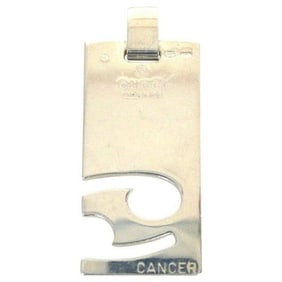 Gucci Bold Sterling Cancer 'Dog Tag' Pendant