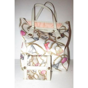 Gucci Webby Equestrian Multi Color Horse Bit Leather Silk Tote