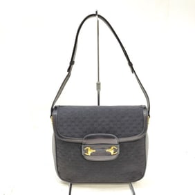 Gucci 1955 horse-bit black micro Guccissima leather shoulder bag/cross body