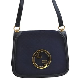 Vintage, RARE, Gucci 'Blondie' shoulder bag made from blue micro Guccissima print canvas & navy