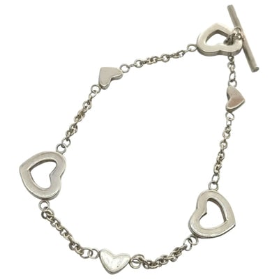 Tiffany & Co. sterling 7" bracelet with heart links- Retired (1 of 4)