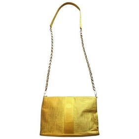 Fendi RARE Yellow Zucca Print Canvas & Leather Two-Way Shoulder Bag
