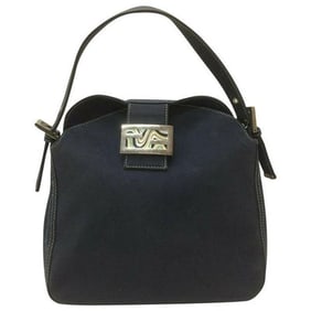 Fendi Heavy Dark Rinse Denim Fabric Limited Edition Baguette Shoulder Bag w Chrome & Enamel Hardware