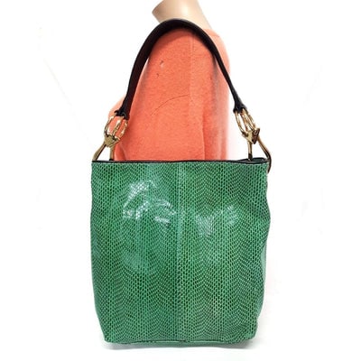 Jean- Pierre Klifa green lizard XL hobo w gold accents (1 of 4)