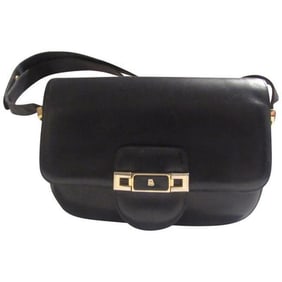 Bally Navy Blue Leather Shoulder Bag