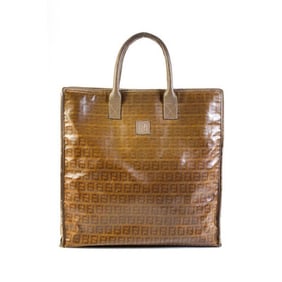 Fendi vintage brown Zucchino print tote