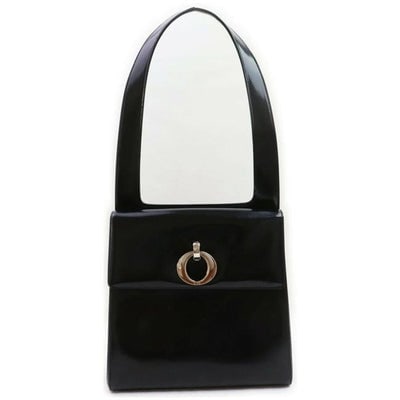 Dior Black Supple Leather & Chrome Purse: STRAIGHT FROM PARIS!!! For sale is an amazing, RARE, Christian Dior, black leather, satchel or tote style shoulder bag with a longer strap, a unique bucket shape, an envelope top, a latched top