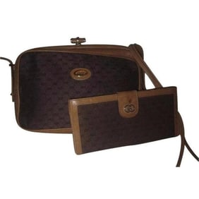 Gucci Gg Supreme Shoulder Guccissima Canvas Leather Brown Micro G Logo Print Canvas And Leather