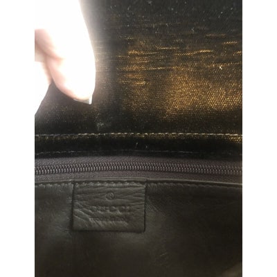 Gucci velvet purse with python straps - 2