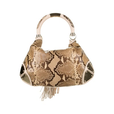 Gucci Indy style python leather two-way w bamboo - 4