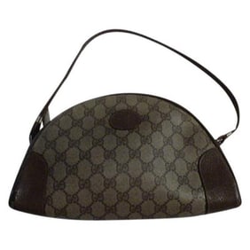 Gucci Brown Guccissima Print Coated Canvas & Brown Leather Domed Bag