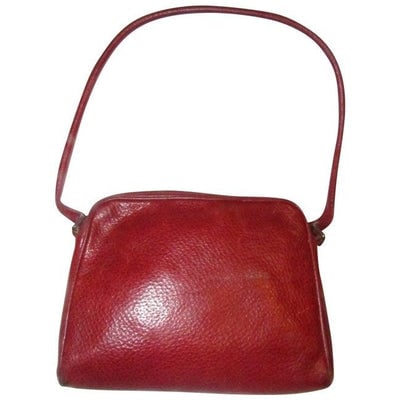 Furla Purses Dark Red Pebbled Leather And Chrome Hardware Shoulder Bag (1 of 4)