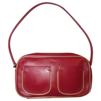 Furla Vintage Pursesdesigner Purses Dark Red Leather With Tan Leather Accents Shoulder Bag (1 of 4)