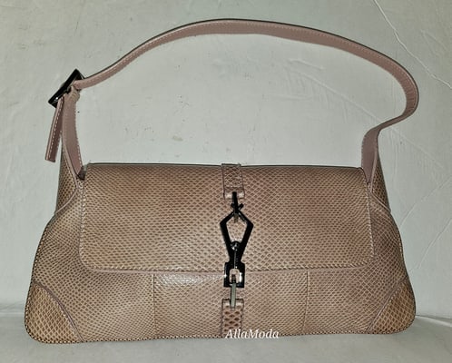 Gucci 1990s Tom Ford camel lizard exotic leather Jackie bag (1 of 4)