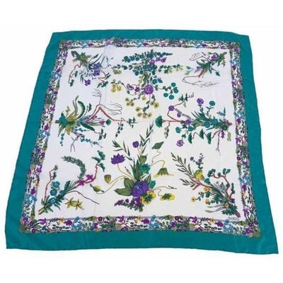 Gucci Multi Color Floral Print XL Silk Scarf (1 of 4)
