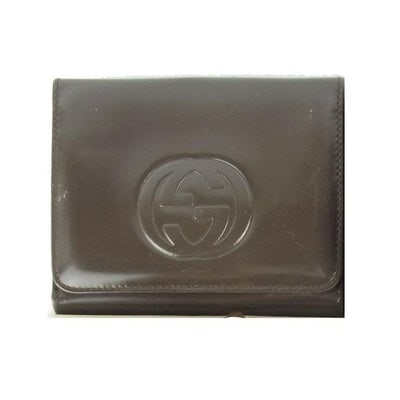 Gucci Brown Patent Leather Vintage Wallet: For sale is a Tom Ford era, Gucci, brown patent leather, with raised large GG Gucci logo and snap close change purse, bi-fold style wallet! A great looking, classic wallet with a lot of style! I have