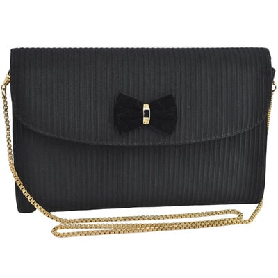 Vintage, one of a kind, Gucci, black silk & velvet over leather, two-way style- clutch or cross body: One of a kind vintage Gucci evening bag! For sale is a vintage, one of a kind, Gucci, black silk & velvet over leather, two-way style- clutch, shoulder, or cross body bag with an Art Deco style &a