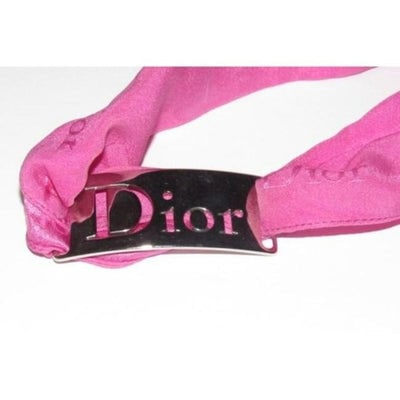 Dior Pink Removable Chrome Ring Scarf - 4