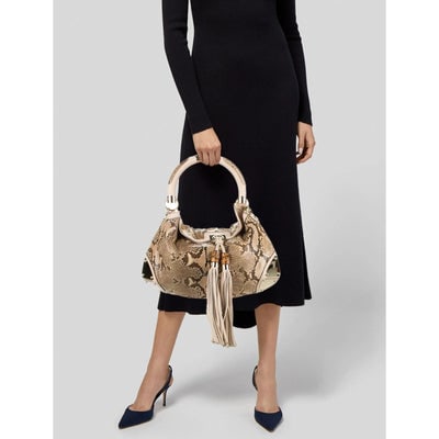 Gucci Indy style python leather two-way w bamboo - 3