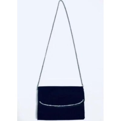 Vintage, one of a kind, Gucci, black silk velvet over leather, two-way- clutch or cross body with an: One of a kind vintage Gucci evening bag! For sale is a vintage, one of a kind, Gucci, black silk velvet over leather, two-way style- clutch, shoulder, or cross body bag with an Art Deco rhinestone des