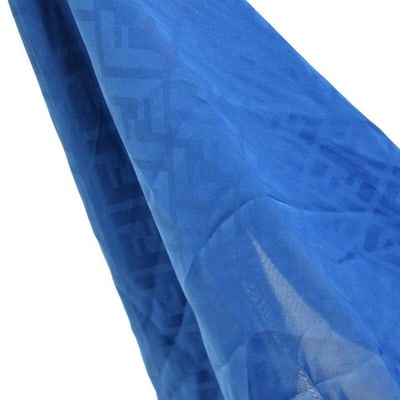 Fendi Blue Zucca Print Silk Logo Scarf: For sale is a Fendi Zucca logo print, 27" x 70", 100 % silk chiffon scarf in cobalt blue with a Zucca logo design and a solid border! This rare scarf by Fendi in one of their signature prints creates