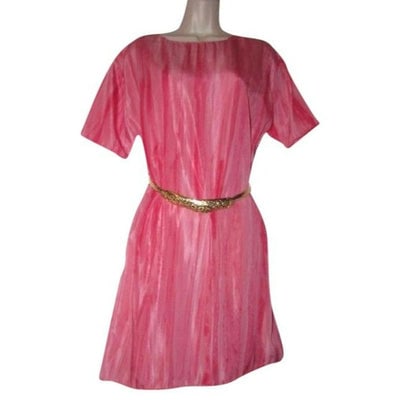 Marni Abstract Design In Shades Of Pink In Silk Mid Length Cocktail Dress (1 of 4)